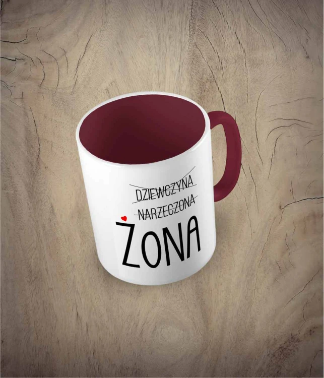 Kubek ŻONA - bordowy