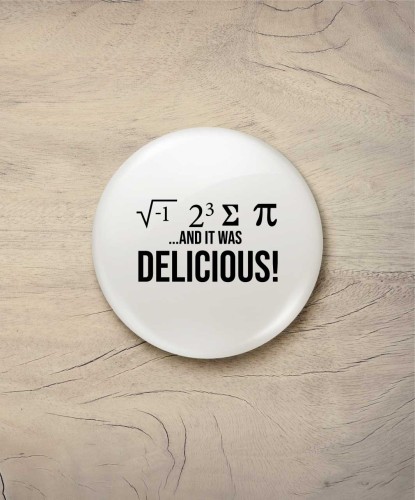 Button śr. 58 mm - I ate some pie - biały