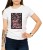 Biały damski T-shirt walka robotów