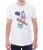 Biały męski T-shirt z weganinem