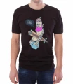 Czarny męski T-shirt z weganinem