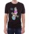 Czarny męski T-shirt z weganinem