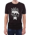 Czarny męski T-shirt przedstawiający wilka
