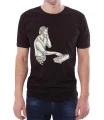 Czarny męski T-shirt muzyczny steampunk