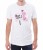 Biały męski T-shirt z różową skrzynką i listem, z napisem true love