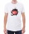 T-shirt dla niego kot pełen miłości - biała koszulka męska z dużym kotem, który połknął serca