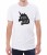 Męski biały T-shirt z jednorożcem spełniającym życzenia
