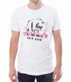 Biały T-shirt męski z nadrukiem Kocham cię jak stąd do księżyca i z powrotem