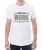 Biały T-shirt dla niego z nadrukiem miej wielkie marzenia, pracuj ciężko.