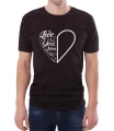 Czarny T-shirt dla niego z napisem I love you mom.