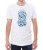 Zabawny  biały męski T-shirt z szalonymi błękitnymi stworkami.