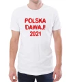 Biały T-shirt męski kibicowski.