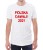 Biały T-shirt męski kibicowski.