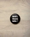 Button world's okeyest golfer - śr. 38 mm, czarny