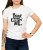 Biały T-shirt dla niej z napisem myśl tylko o mnie