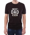 Czarny T-shirt męski z napisem Best dad ever.