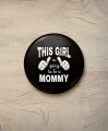 Button to be a mommy - śr. 58 mm, czarny