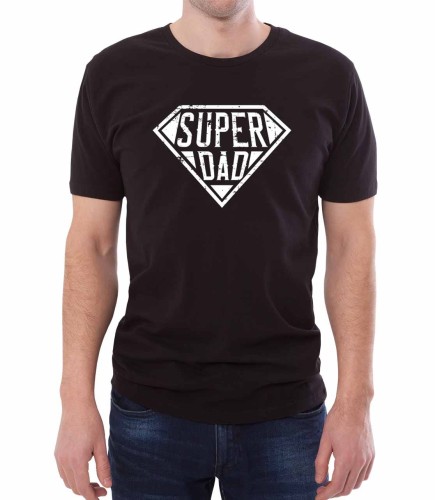 Czarna męska koszulka super dad.