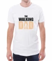 Biały T-shirt dla taty z napisem The walking dad nawiązujący do popularnego serialu.