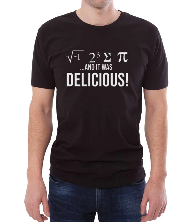 Czarna męska koszulka T-shirt ze wzorem matematycznym