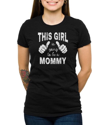 Koszulka to be a mommy - czarna