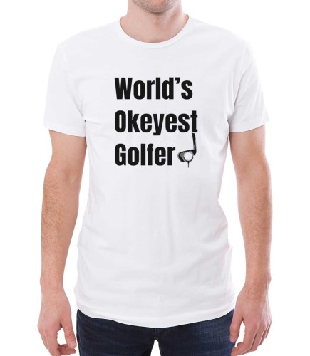 Koszulka męska world's okeyest golfer - biała