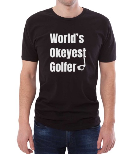 Koszulka męska world's okeyest golfer - czarna