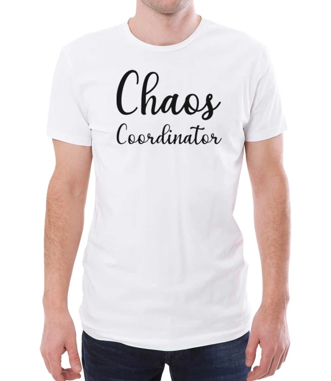 Biała koszulka dla niego chaos coordinator