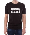 Czarny T-shirt dla niego z napisem akronimem don't give a f*ck
