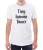 Biały męski T-shirt z napisem tiny human tamer