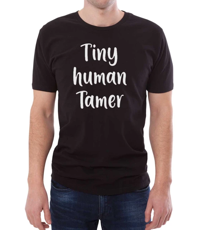 Czarna męska koszulka tiny human tamer