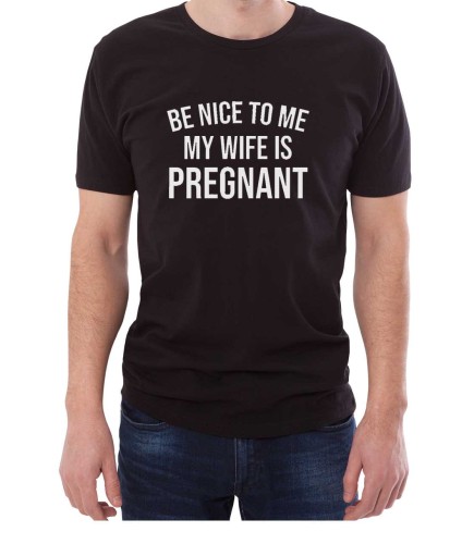 Koszulka wife is pregnant - czarna