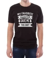 Czarny T-shirt męski my favorite daughter gave me this shirt