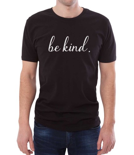 Czarna koszulka męska be kind