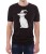 Czarny męski T-shirt z kocurem w kapeluszu