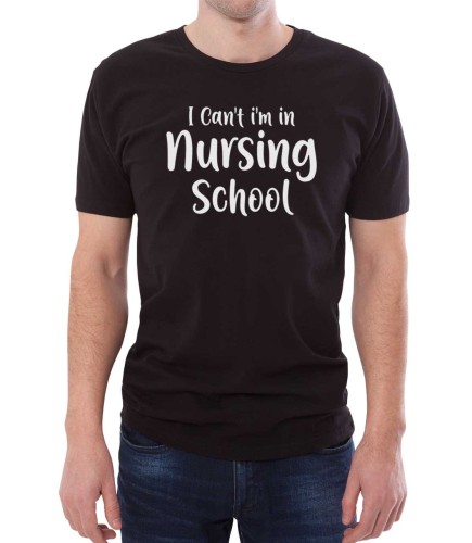 Czarna koszulka męska i'm in nursing school