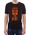Czarny męski T-shirt z napisem my mom is the best