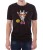 Czarny T-shirt męski z żyrafą  w różowych okularach
