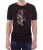 Czarny męski T-shirt z ptakami rysowanymi kreską