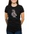 Czarny damski T-shirt ze wzorem rycerza