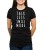 Czarny damski T-shirt śmiej się więcej