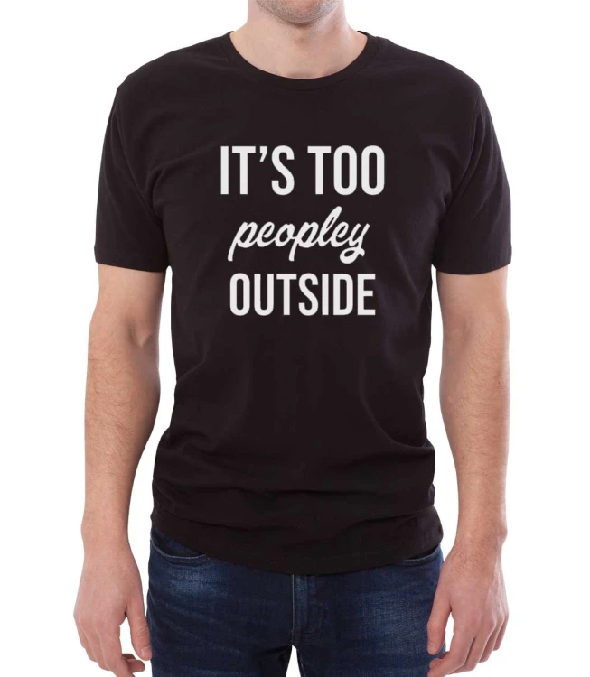 Czarny T-shirt dla introwertyka