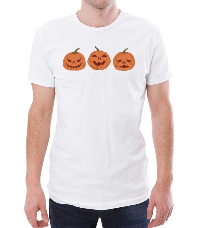 Biały T-shirt w dynie