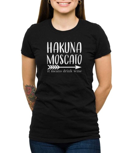 Czarna koszulka damska hakuna moscato