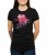 Czarny T-shirt damski z zakochanymi sowami