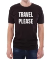 Czarna męska koszulka travel please