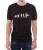 Czarny T-shirt męski z ewolucją od małpy do motocyklisty