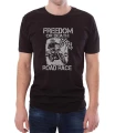 Czarny T-shirt męski z hasłem freedom or death
