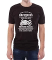 Czarny męski T-shirt dla wielbiciela motocykli