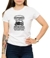 Biały T-shirt damski z nadrukiem you can't buy happiness